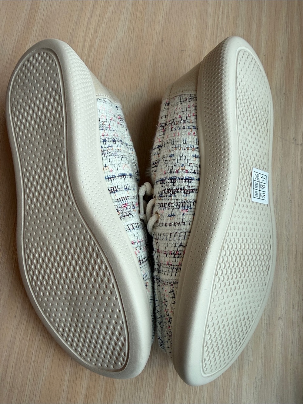 🔥 HOT DEAL BOBS Skechers Cream Tweed Lace-Up Sneakers with Multicolor.. So Cute! - Picture 11 of 13